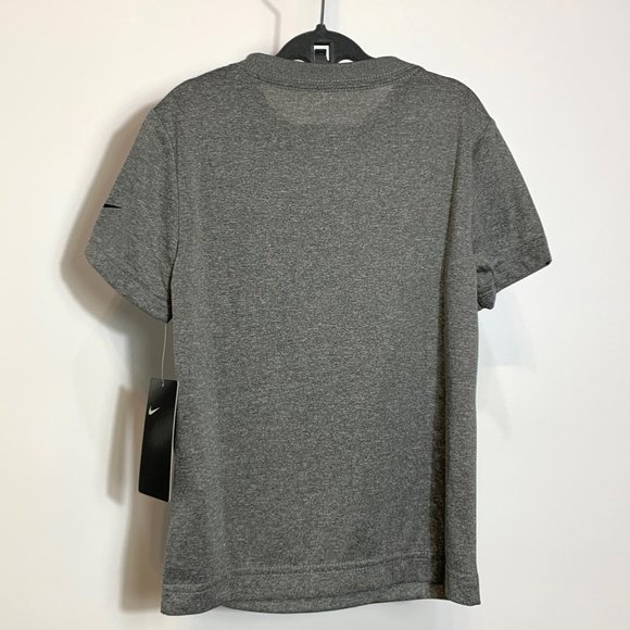 Nike NWT Boys Gray Dry Fit Just Do it Short Sleeve Shirt Size 4/XS - Picture 5 of 6